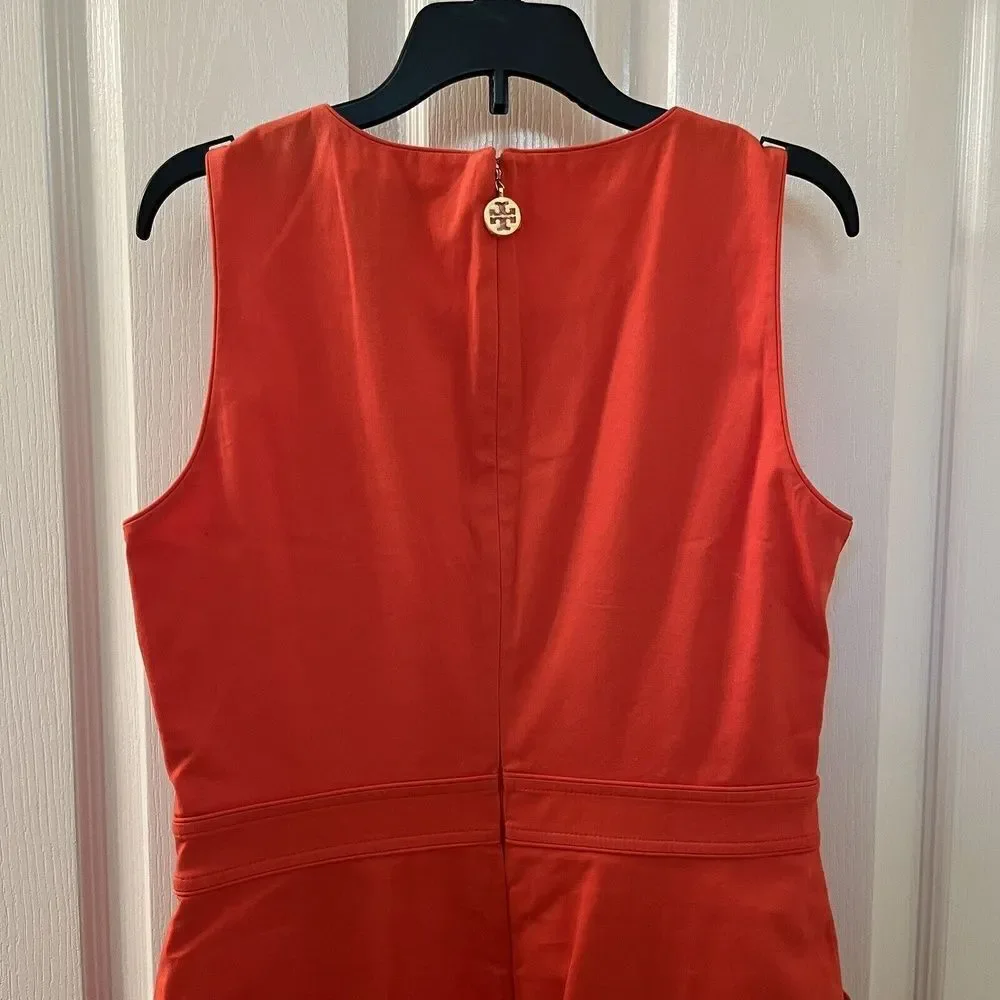 Tory Burch Meryl Sheath Sleeveless Dress Orange Women's Size 6 NWOT